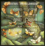 St. Vincent 2001 Butterflies Moths Insect Sc 3000 Sheetlet MNH # 9300 - Schmetterlinge