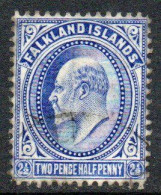 Falkland Islands EVII 1904-12 2½d Ultramarine Definitive, Used, SG 46 - Falkland