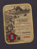 Anciienne étiquette Alcool  France Cognac Jarnac - Alcoholen & Sterke Drank