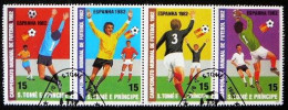 (dcbv-1596)  Sao Tomé E Principe       Michel  754-57 Strip   Yvert   678-81 Strip - 1982 – Spain