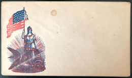 U.S.A, Civil War, Patriotic Cover - "(flag)" - Unused - (C435) - Marcophilie