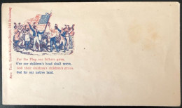 U.S.A, Civil War, Patriotic Cover - "(flag)" - Unused - (C436) - Postal History