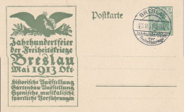 Allemagne Entier Postal Illustré Breslau 1913 - Cartes Postales