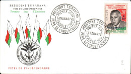 MADAGASCAR FDC 1960 PRESIDENT TSIRANANA - Madagascar (1960-...)