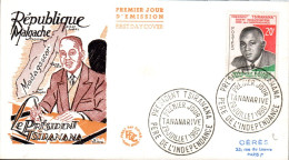 MADAGASCAR FDC 1960 PRESIDENT TSIRANANA - Madagascar (1960-...)