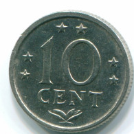 10 CENTS 1979 ANTILLES NÉERLANDAISES Nickel Colonial Pièce #S13585.F.A - Netherlands Antilles