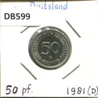 50 PFENNIG 1981 D WEST & UNIFIED GERMANY Coin #DB599.U.A - 50 Pfennig