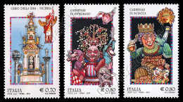 [Q] Italia / Italy 2014-2015: 3 Val. Folklore / Folklore, 3 Stamps ** - Carnaval