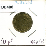 10 PFENNIG 1993 F WEST & UNIFIED GERMANY Coin #DB488.U.A - 10 Pfennig