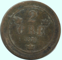 2 ORE 1876 SUECIA SWEDEN Moneda #AC891.2.E.A - Svezia