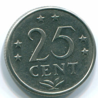 25 CENTS 1970 NIEDERLÄNDISCHE ANTILLEN Nickel Koloniale Münze #S11466.D.A - Antilles Néerlandaises