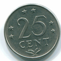 25 CENTS 1971 ANTILLES NÉERLANDAISES Nickel Colonial Pièce #S11595.F.A - Antilles Néerlandaises