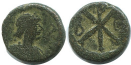 JUSTINUS I CONSTANTINOPOLIS FOLLIS Antique BYZANTIN Pièce 2.5g/15mm #AB416.9.F.A - Byzantium
