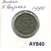 5 RUPEES 1995 INDIA Moneda #AY840.E.A - India