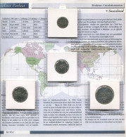 SWAZILAND 1995-2004 Pièce SET 5. 10. 20. 50 CENTS UNC #SET1179.5.F.A - Swasiland