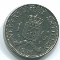 1 GULDEN 1971 NETHERLANDS ANTILLES Nickel Colonial Coin #S12016.U.A - Netherlands Antilles