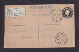 1919 - 2 P. Feldpost-Einschreib-Ganzsache Ab Base "K" Nach Cairo - 1915-1921 Protectorado Británico