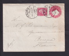 1911 - 5 C. Ganzsache Mit Zufrankatur Ab Cairo Nach BRASILIEN - 1866-1914 Khedivate Of Egypt