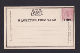 Marke OHNE Werteindruck Und Aufdruck "2 CENTS" Auf Amtlichem Postkartenformular - Mauricio (...-1967)