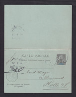 1899 - 10 C. Doppel-Ganzsache Ab DAKAR Nach Halle - Cartas & Documentos