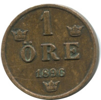 1 ORE 1896 SWEDEN Coin #AD320.2.U.A - Suecia