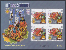 Sri Lanka 2012 MNH MS Scouts Centenary, Scout, Scouting, Children, Rope, Miniature Sheet - Sri Lanka (Ceylon) (1948-...)
