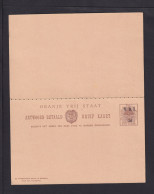 1 P. Überdruck-Doppel-Ganzsache (P 25) - Ungebraucht - Estado Libre De Orange (1868-1909)