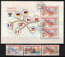 Tchécoslovaquie 1984 Mi 2786-8+Bl.61 (Yv 2604-6+BF 65), Obliteré - Gebruikt