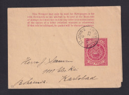 1909 - 1 P. Ganzsache (S 2) Ab St.  Johns Nach Karlsbad - 1858-1960 Colonia Britannica