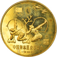 Monnaie, CHINA, PEOPLE'S REPUBLIC, Yuan, 1980, FDC, Laiton, KM:29 - Cina
