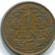 1 CENT 1957 ANTILLAS NEERLANDESAS Bronze Fish Colonial Moneda #S11030.E.A - Antilles Néerlandaises