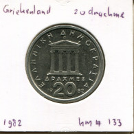 20 DRACHME 1982 GREECE Coin #AR558.U.A - Grecia