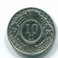 10 CENTS 1991 ANTILLES NÉERLANDAISES Nickel Colonial Pièce #S11327.F.A - Nederlandse Antillen