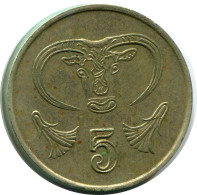 5 CENTS 1990 ZYPERN CYPRUS Münze #AR927.D.A - Cyprus