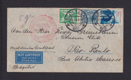 1936 - Flugpostbrief Ab Oldenzaal Nach Brasilien - Deutscher Flugpoststempel - Briefe U. Dokumente