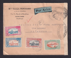 1941 - Mischfrankatur Auf Flugpost-Brief Ab Basse-Terre Nach New York - Zensur - Storia Postale