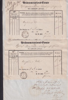 1871 - 2x Formular "Pränumerations-Conto" Mit Ortsstempel "Leutkirch" Auf Bogen - Autres & Non Classés