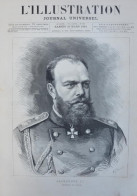 Alexandre III, Empereur De Russie - Russischer Kaiser - Page Originale 1881 - Historische Dokumente