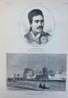 Mustapha-Ben-Ismain - Premier Ministre Du Bey De Tunis - Le Palais Du Bardo - Page Originale 1881 - Historische Dokumente