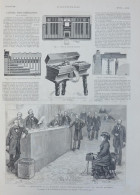 Paris - Expérience De La Machine Phono-sténographique Faite Au Palais Bourbon - Page Originale 1881 - Historical Documents