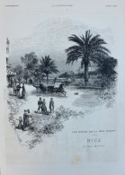 Nice- Le Quai Masséna - Nizza - Page Originale 1881 - Documents Historiques