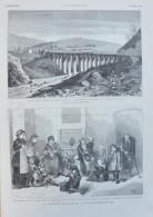 Le Nouveau Chemin De Fer D'Annecy à Étrembières - Le Viaduc De Vieson - Page Originale 1881 - Documents Historiques