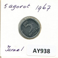 5 AGOROT 1967 ISRAEL Moneda #AY938.E.A - Israele