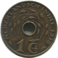 1938 1 CENT NIEDERLANDE OSTINDIEN #AE848.27.D.A - Indes Neerlandesas