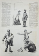 Les Prisons De Paris - Le Depot De La Préfecture De Police - L'enfant Trouvé - Page Originale 1881 - Historical Documents