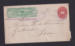 1893 - 10 C. Ganzsache "Wells Fargo" Ab Mexico Nach Leon - Mexique