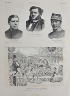 Le R. P. De Merino, Président De La République Dominicaine - Gén. De Luperon - Page Originale 1881 - Documents Historiques