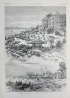 Saint-Raphael (Var) - Le Grand Hôtel Et La Plage Des Bains - Page Originale 1881 - Documents Historiques