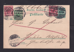 1895 - 5 Pf. Ganzsache Mit Zufrankatur Als Eilboten Ab Zwickau Nach Dresden - Briefe U. Dokumente