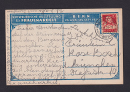 1923 - Sonderstempel "..Ausstellung Für Frauenarbeit Bern" Auf Sonder-Karte Nach München - Covers & Documents